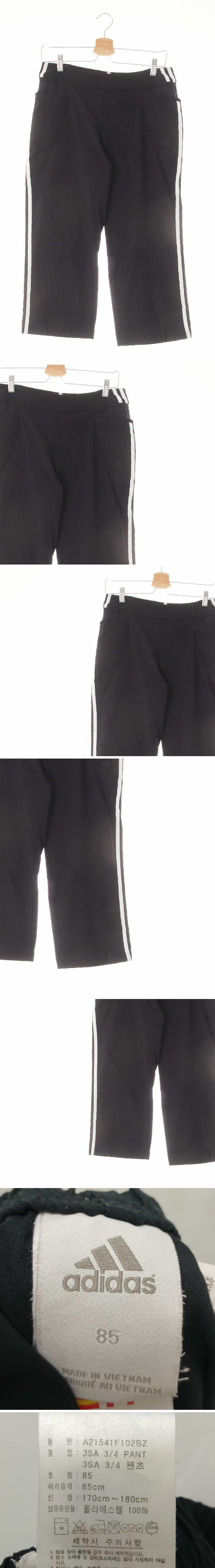 아디다스 삼선절개7부츄리닝 아디다스 블랙 삼선절개7부츄리닝