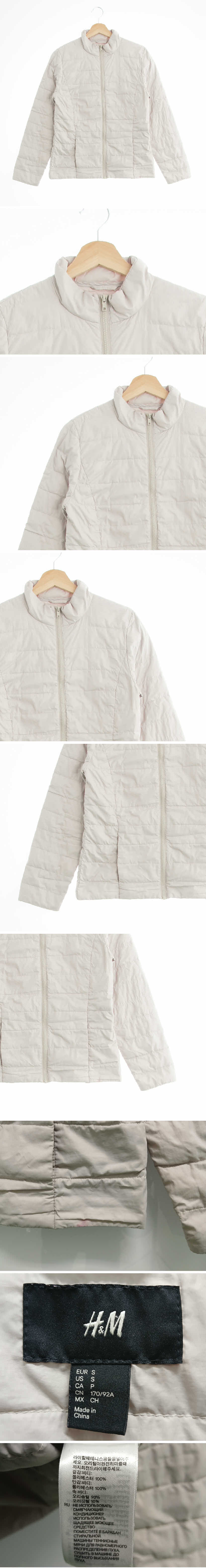 h&m 경량패딩 h&m 베이지 덕다운 경량패딩