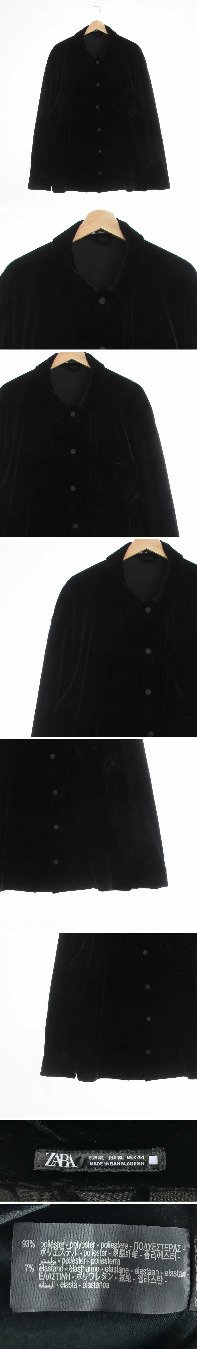 자라 블랙 포켓벨로아루즈재킷