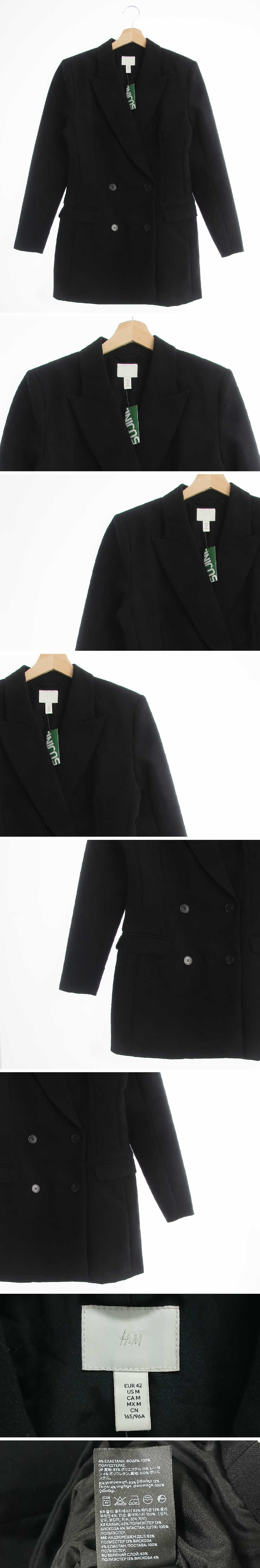 h&m 더블버튼테일러자켓 h&m 블랙 더블버튼테일러자켓