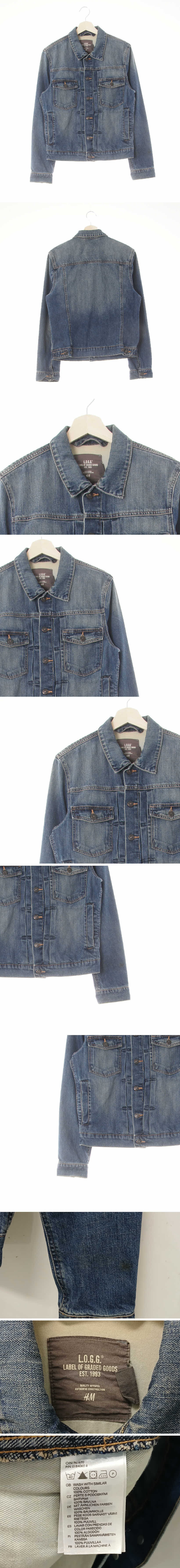 h&m 핀턱워싱재킷 h&m 중청 데님 핀턱워싱재킷