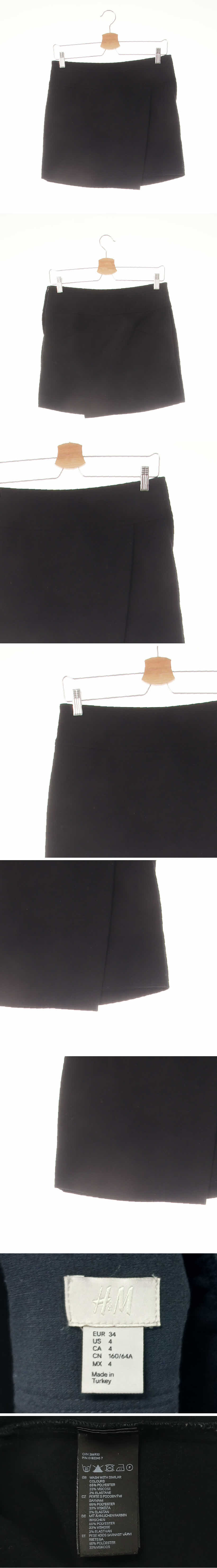 h&m 언발랩미니스커트 h&m 블랙 언발랩미니스커트