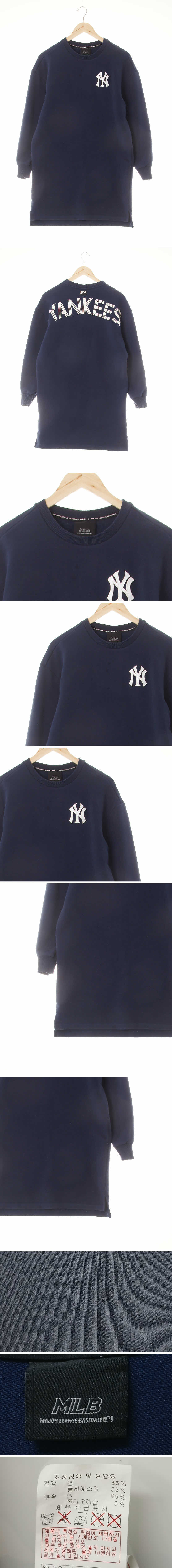 MLB 뉴욕심볼패치스웨트원피스 MLB 네이비 면혼방 뉴욕심볼패치스웨트원피스