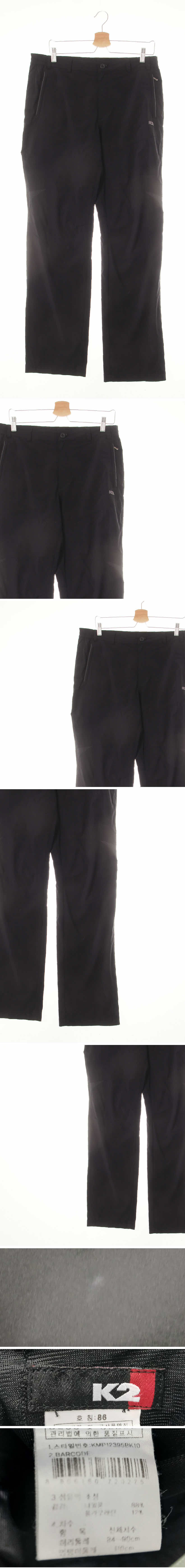 k2 절개테이퍼드핏아웃도어팬츠 k2 블랙 나일론 절개테이퍼드핏아웃도어팬츠