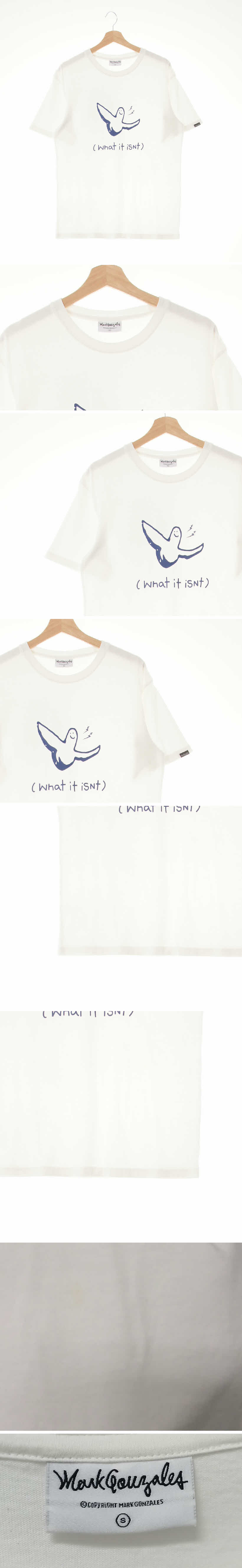 마크곤잘레스 whatitisn't캐릭터반팔티 마크곤잘레스 화이트 면혼방 whatitisn't캐릭터반팔티
