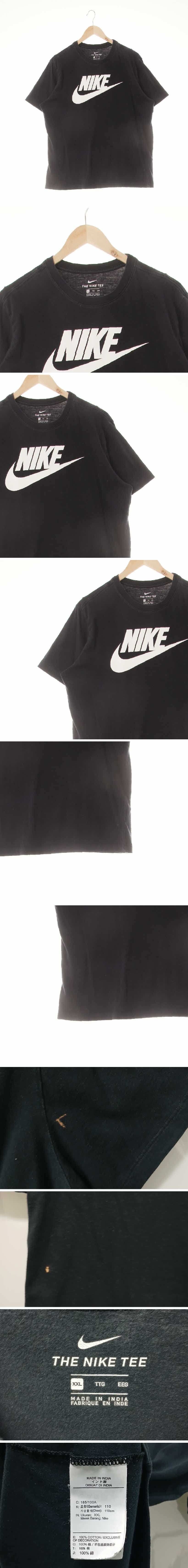 나이키 빅로고크루넥반팔티 나이키 블랙 프린팅 면 빅로고크루넥반팔티