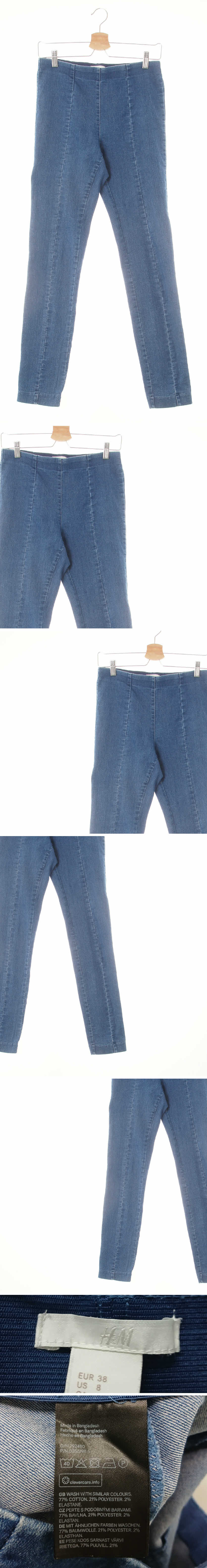 h&m 센터절개밴딩레깅스진 h&m 블루 데님 센터절개밴딩레깅스진