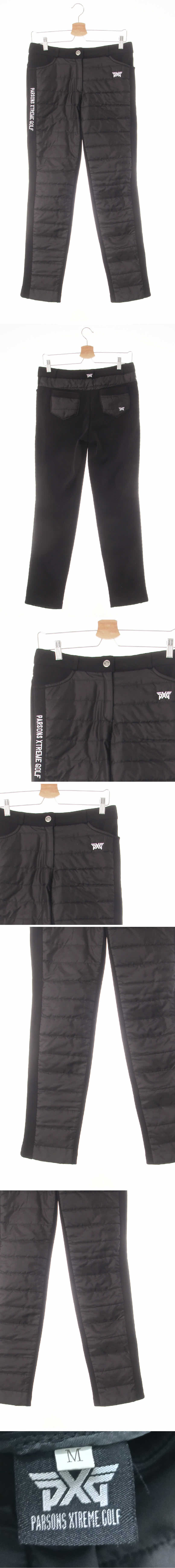 PXG 사이드레터링패딩배색팬츠 PXG 블랙 사이드레터링패딩배색팬츠