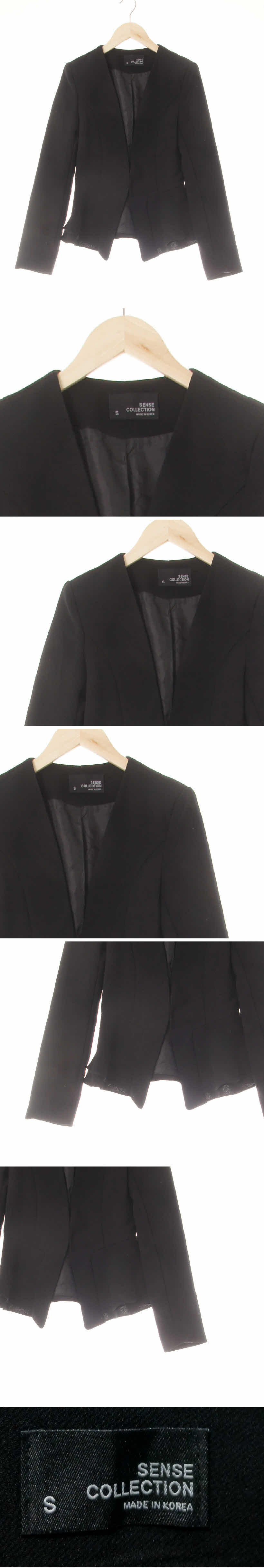 sensecollection 노카라블레이저 sensecollection 블랙 노카라블레이저