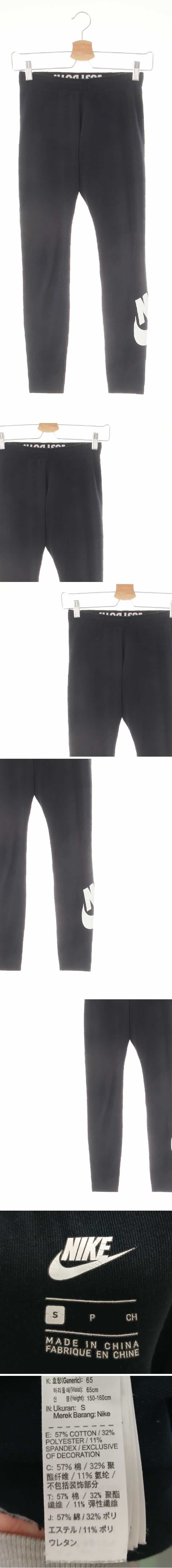 나이키 사이드빅라벨밴딩레깅스 나이키 블랙 면혼방 사이드빅라벨밴딩레깅스