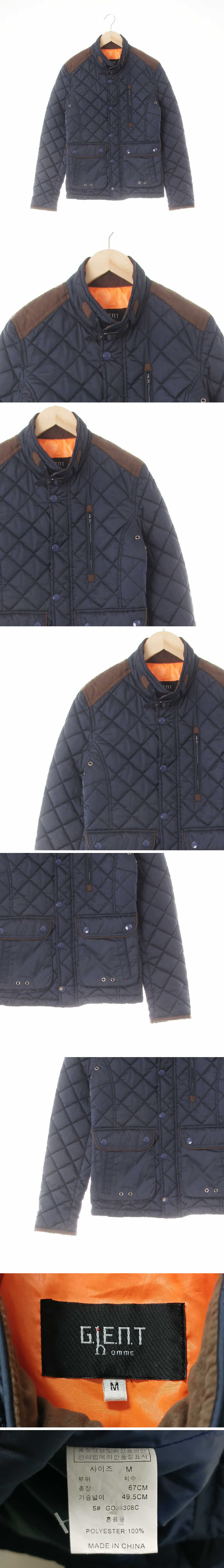ghent homme 다이아퀼팅패딩재킷 ghent homme 네이비 다이아퀼팅패딩재킷
