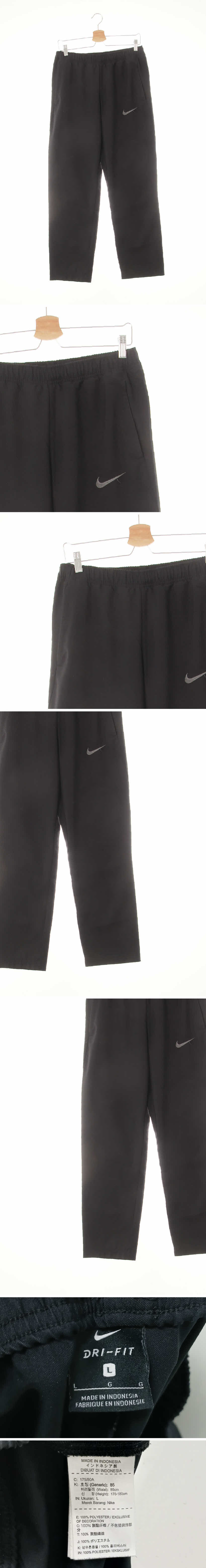 나이키 백절개로고트레이닝팬츠 나이키 블랙 드라이핏 백절개로고트레이닝팬츠
