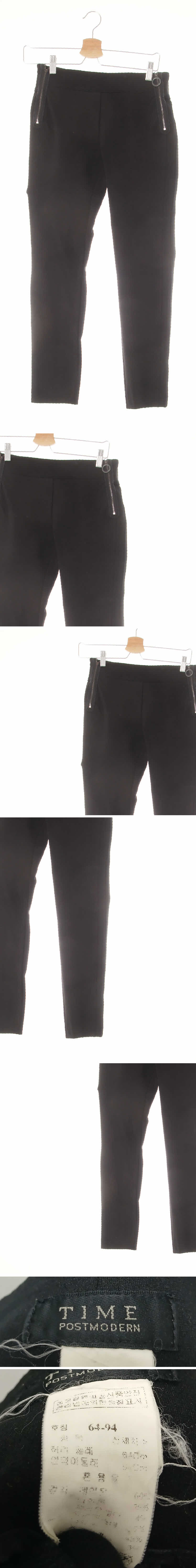 타임 밴딩슬림레깅스팬츠 타임 블랙 레이온혼방 밴딩슬림레깅스팬츠