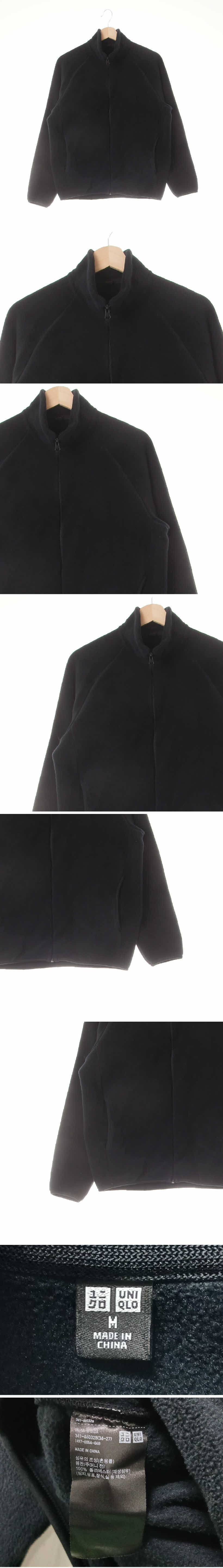 유니클로 하이넥나그랑루즈플리스집업 유니클로 블랙 하이넥나그랑루즈플리스집업