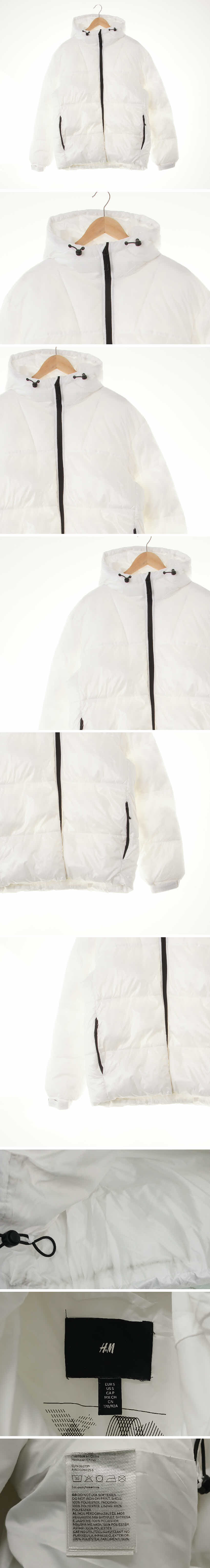 h&m 후드헤비패딩점퍼 h&m 화이트 후드헤비패딩점퍼