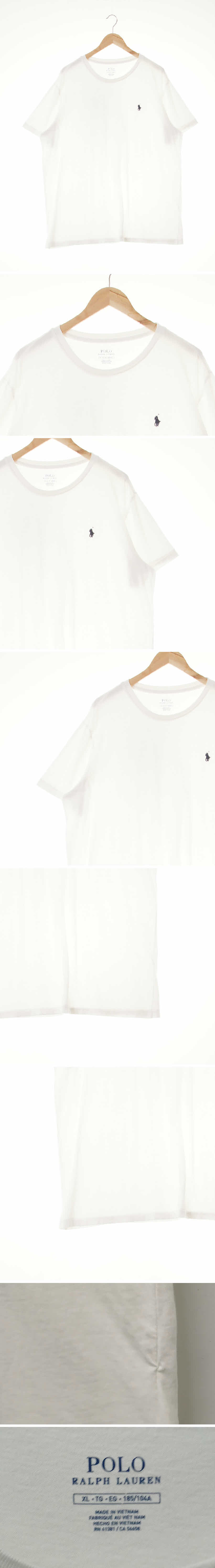 폴로 루즈핏라운드반팔티 폴로 화이트 면혼방 루즈핏라운드반팔티