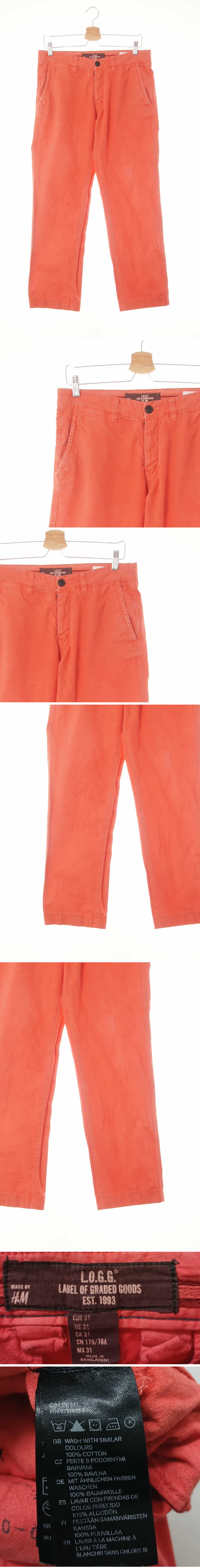 h&m 워시드치노슬림팬츠 h&m 번트코랄 면 워시드치노슬림팬츠