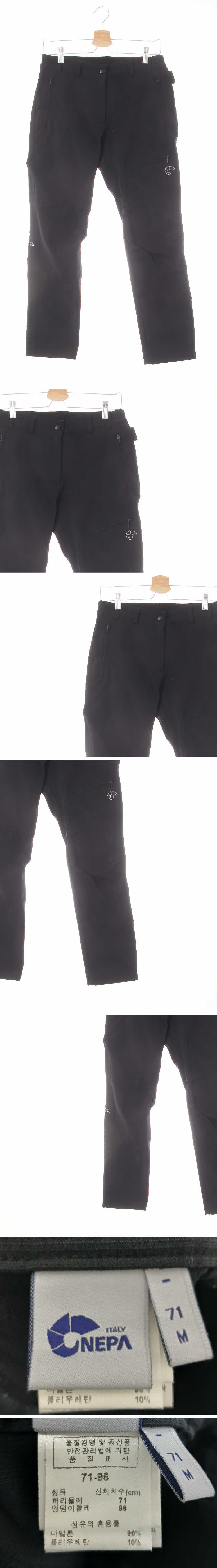 네파 밴딩절개트레킹팬츠 네파 블랙 나일론혼방 밴딩절개트레킹팬츠
