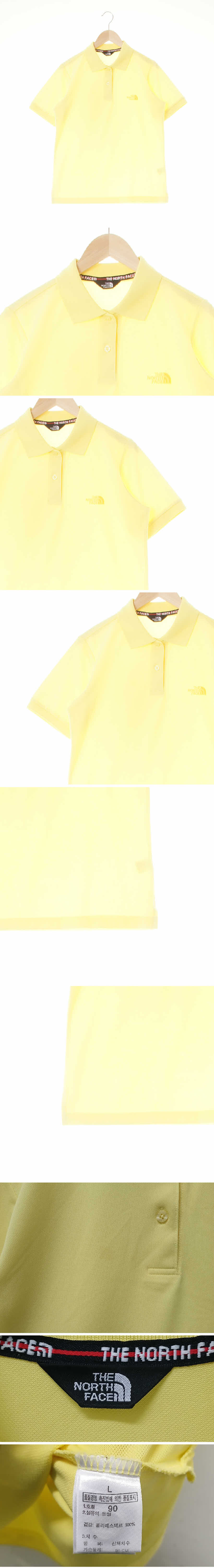 노스페이스 로고라이트반팔카라티 노스페이스 레몬옐로우 로고라이트반팔카라티
