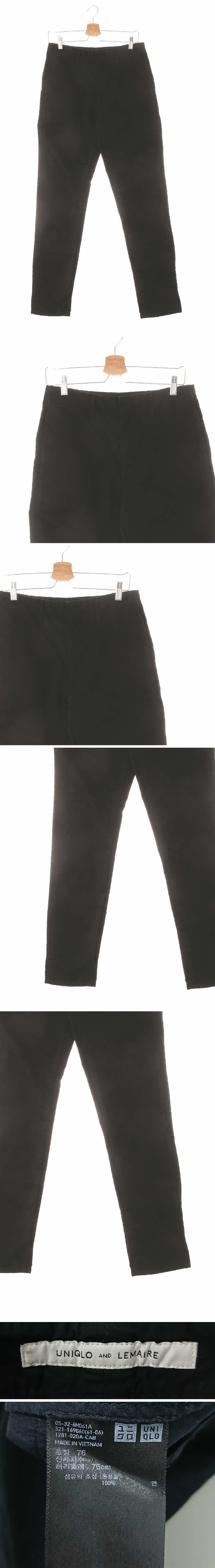 유니클로르메르 히든버튼팬츠 유니클로르메르 블랙 면 히든버튼팬츠