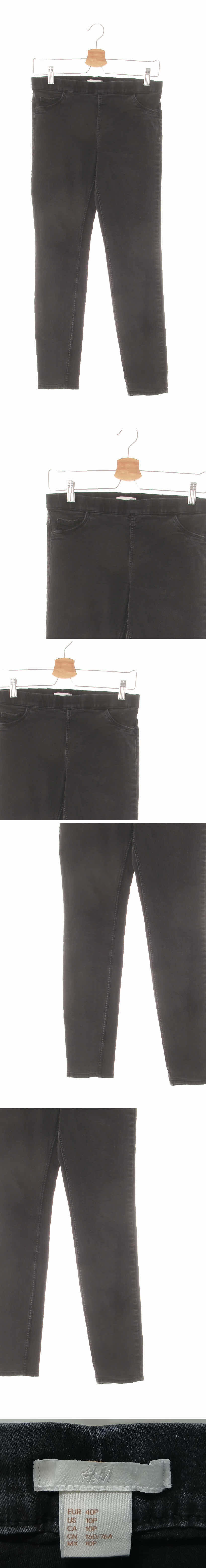 h&m 다크멜란지그레이 데님 레깅스워싱진