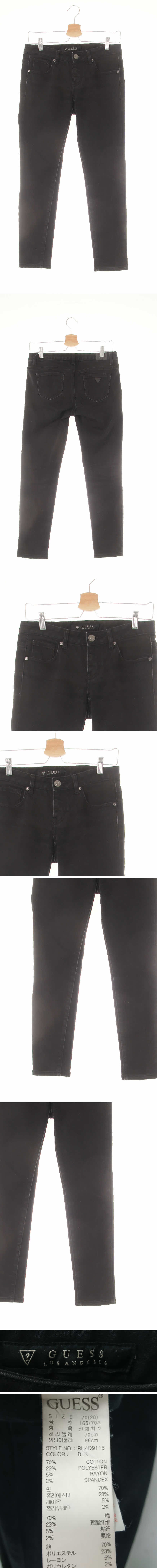 Guess 로우웜크롭스키니진 Guess 흑청 데님 로우웜크롭스키니진