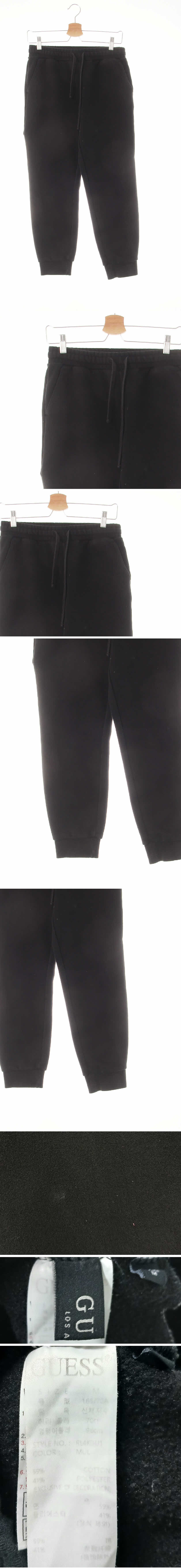 Guess 베이직조거웜트레이닝팬츠 Guess 블랙 면혼방 베이직조거웜트레이닝팬츠