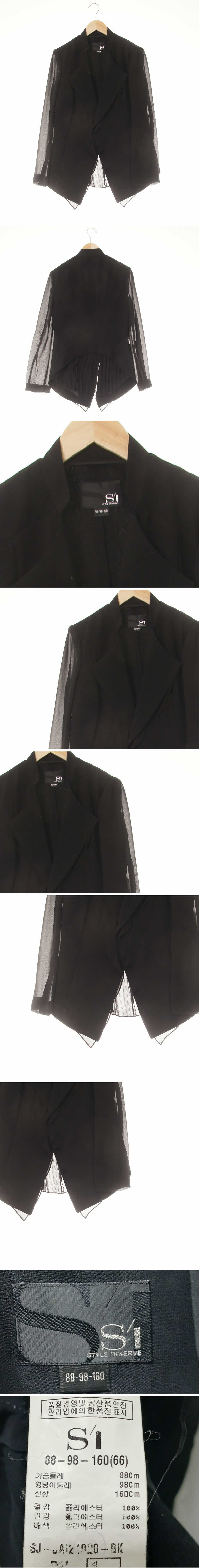 si 쉬폰배색카라자켓 si 블랙 쉬폰배색카라자켓