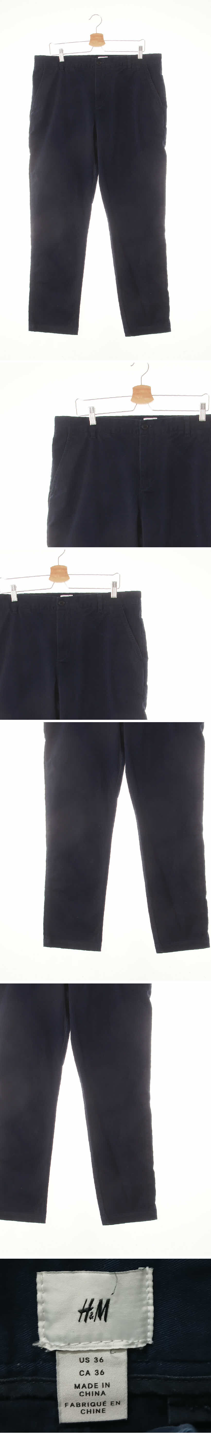 h&m 치노워싱슬림팬츠 h&m 네이비 면혼방 치노워싱슬림팬츠