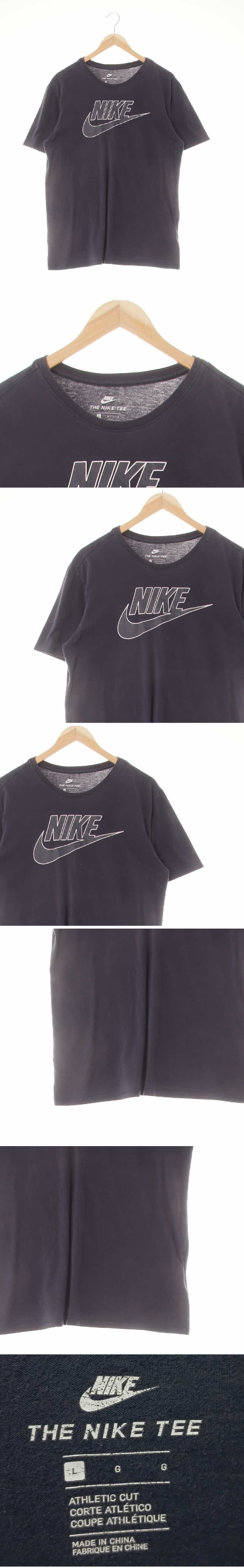나이키 중앙빅로고어센틱반팔티 나이키 네이비 프린팅 면 중앙빅로고어센틱반팔티
