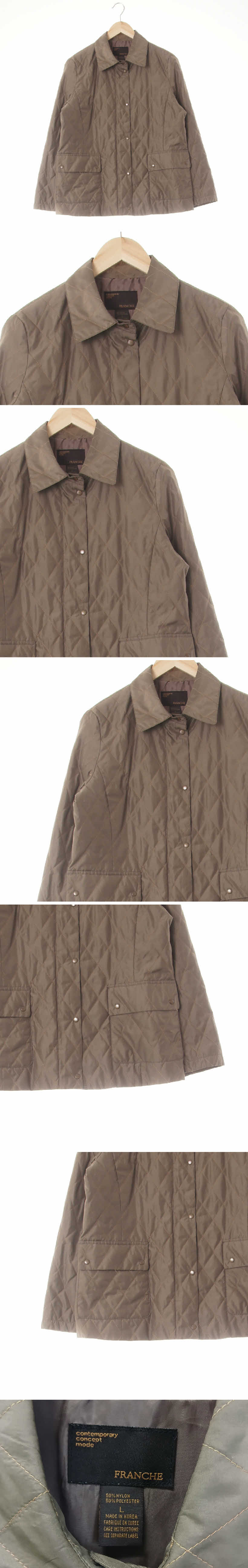 franche 다이아퀼팅재킷 franche 모카 다이아퀼팅재킷