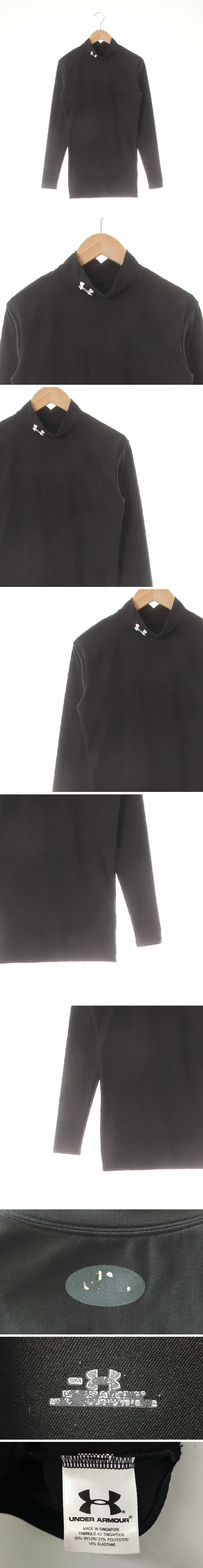 언더아머 넥로고슬림스포츠폴라티 언더아머 블랙 프린팅 넥로고슬림스포츠폴라티