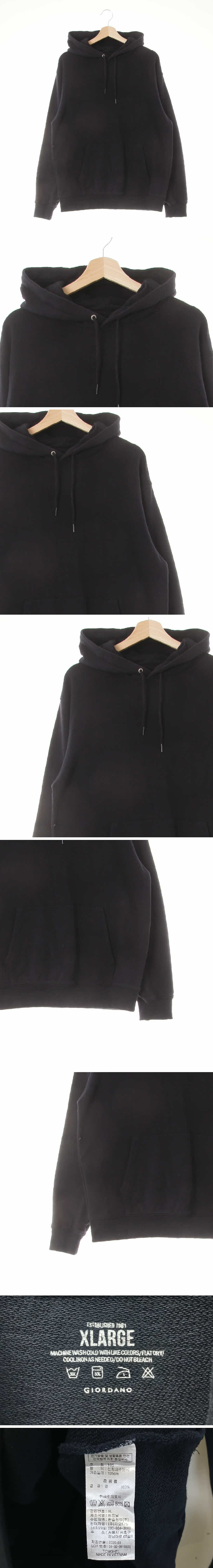 지오다노 포켓루즈후드티 지오다노 다크네이비 면 포켓루즈후드티