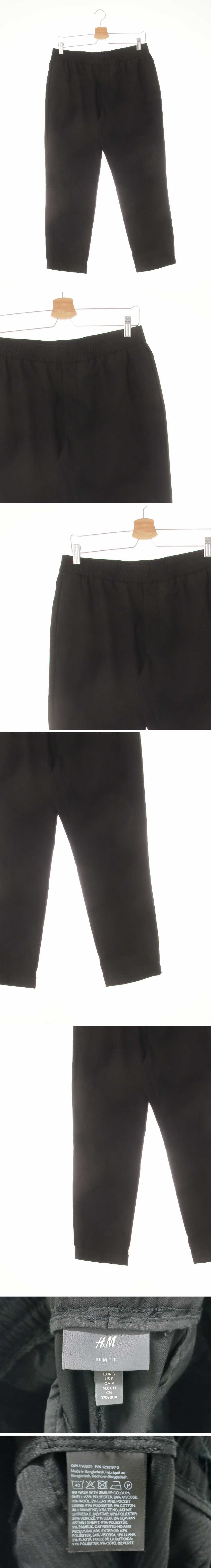 h&m 카브라밴딩슬랙스팬츠 h&m 블랙 카브라밴딩슬랙스팬츠