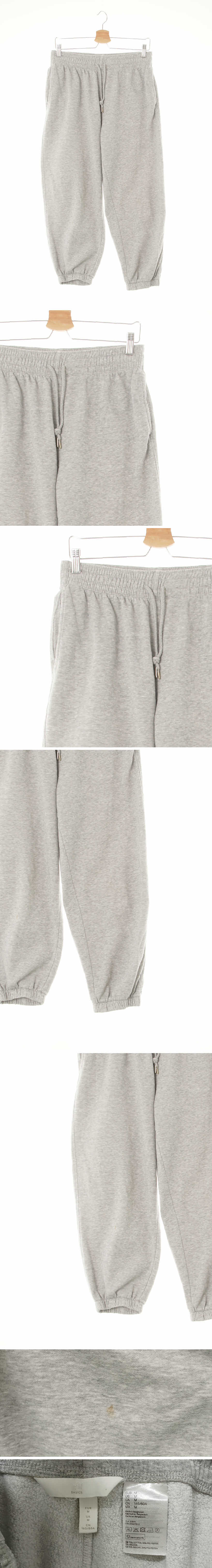 h&m 멜란지그레이 면혼방 루즈라이트조거팬츠