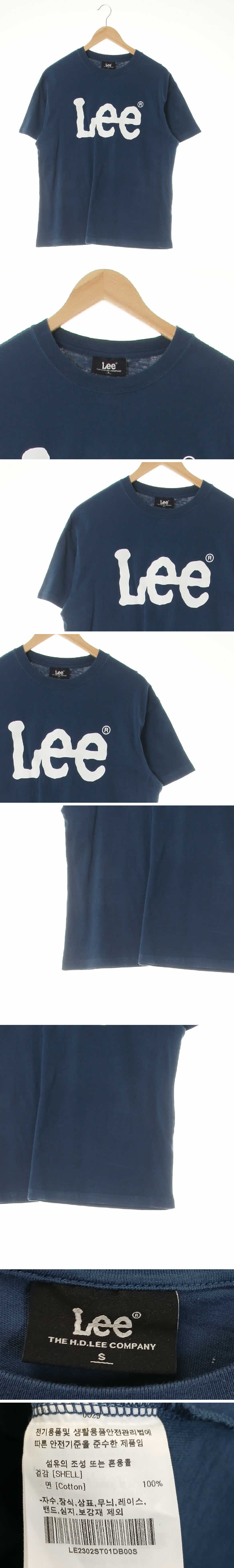 Lee 빅로고라운드반팔티 Lee 블루사파이어 프린팅 면 빅로고라운드반팔티