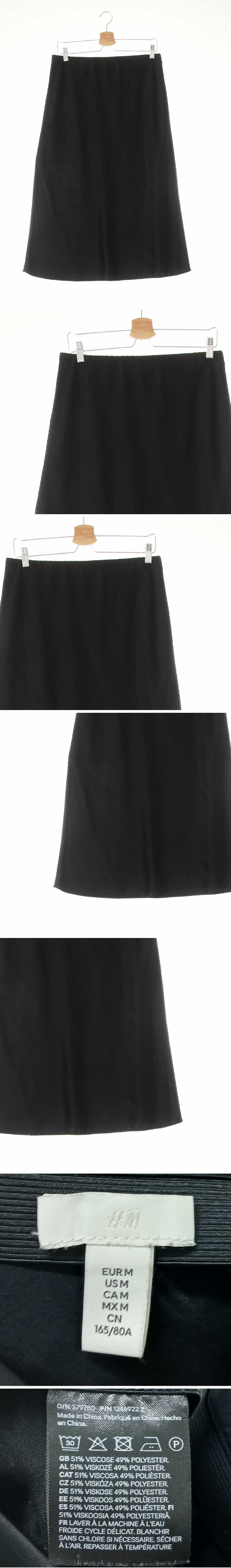 h&m 실키A라인스커트 h&m 블랙 비스코스혼방 실키A라인스커트