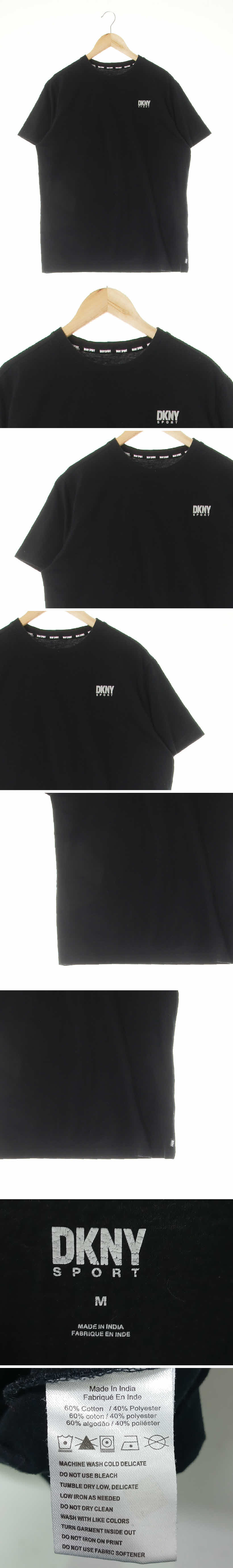 dkny 실리콘로고반팔티 dkny 블랙 면혼방 실리콘로고반팔티