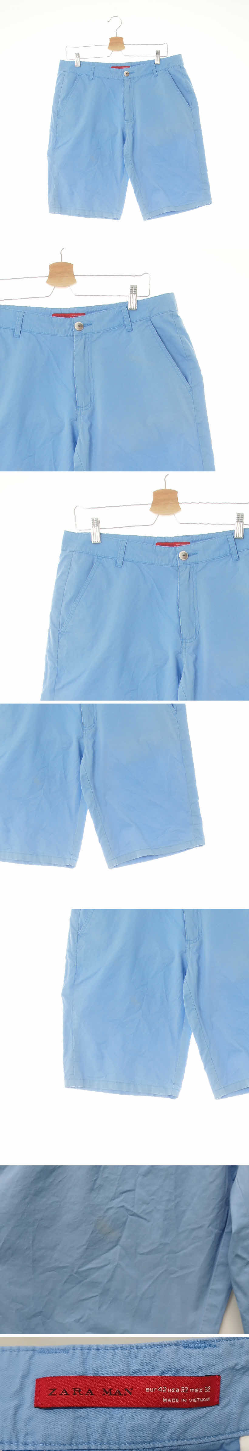 자라맨 울트라마린블루 면 라이트치노반바지