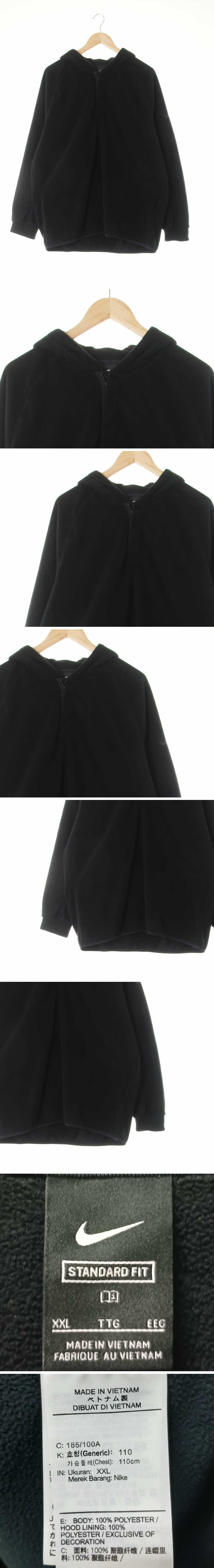 나이키 플리스하프지퍼후드티 나이키 블랙 플리스하프지퍼후드티
