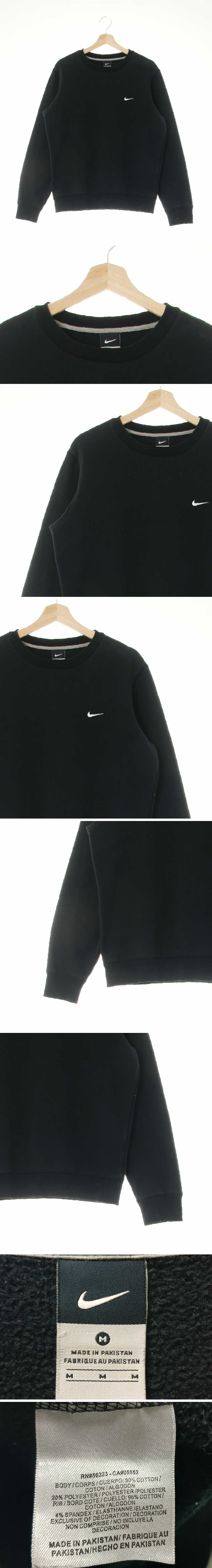 나이키 자수로고라운드맨투맨 나이키 블랙 면혼방 자수로고라운드맨투맨