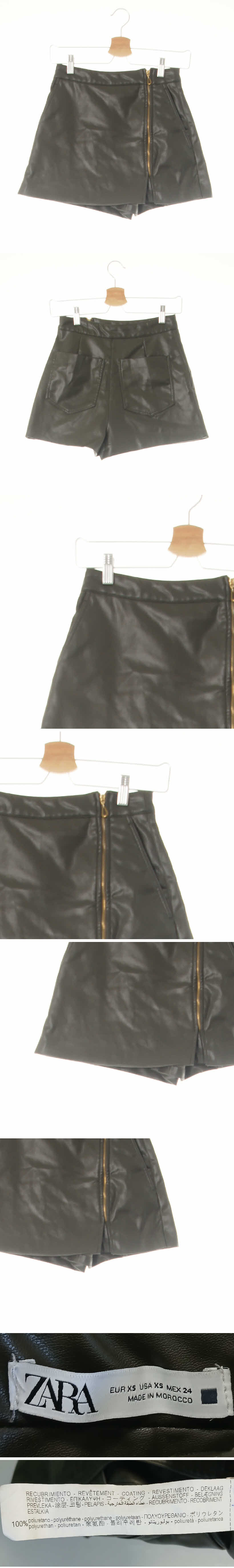 자라 배색지퍼스커트형레더숏팬츠 자라 다크올리브그린 배색지퍼스커트형레더숏팬츠