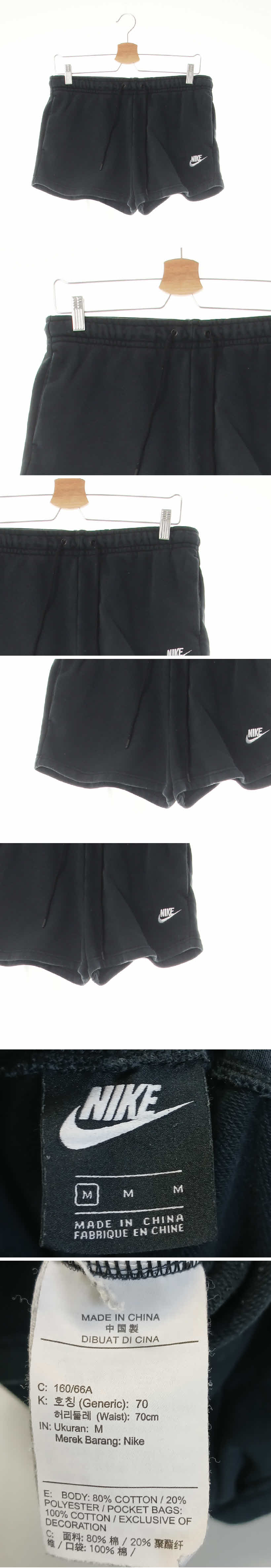 나이키 스웨트자수로고숏츠 나이키 블랙 면혼방 스웨트자수로고숏츠
