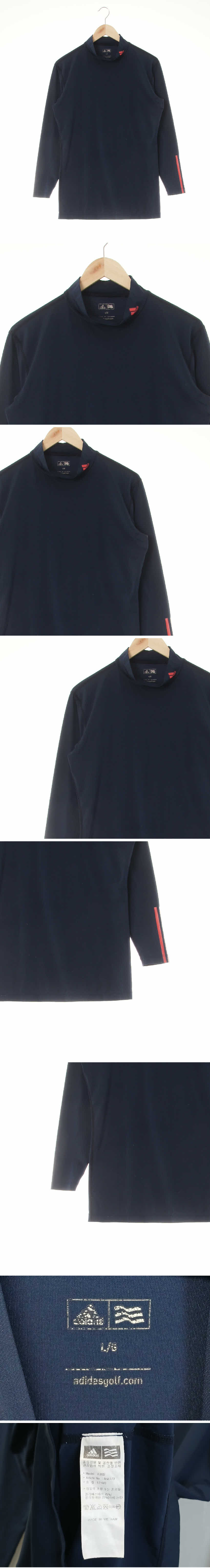 아디다스골프 넥로고삼선스포츠폴라티 아디다스골프 네이비 프린팅 넥로고삼선스포츠폴라티
