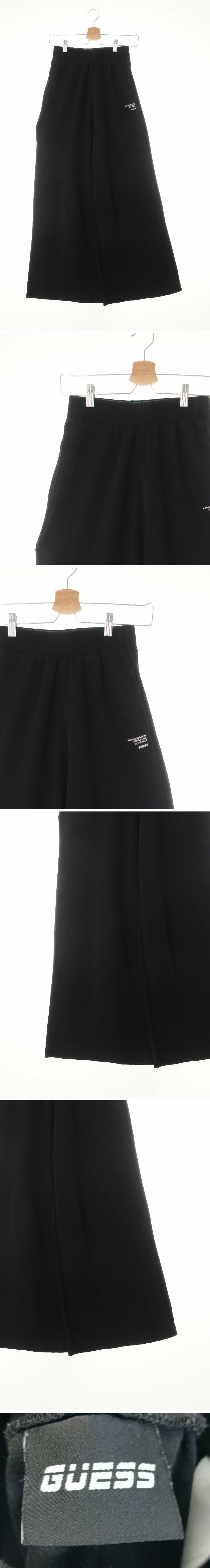 Guess 와이드플레어트레이닝팬츠 Guess 블랙 면혼방 와이드플레어트레이닝팬츠