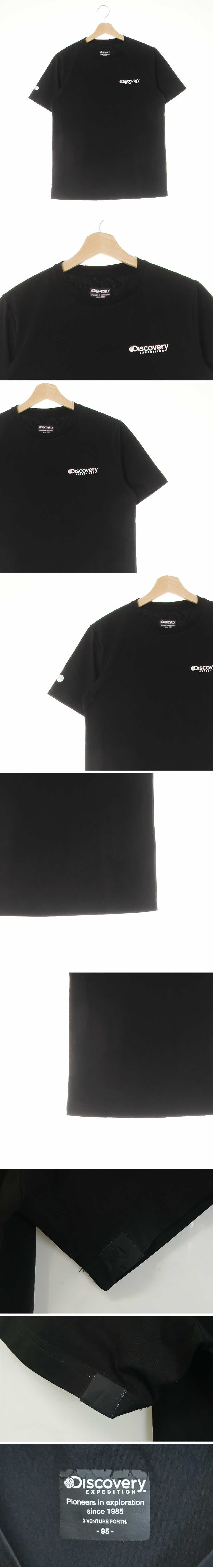 디스커버리 레터링라운드넥반팔티 디스커버리 블랙 프린팅 레터링라운드넥반팔티