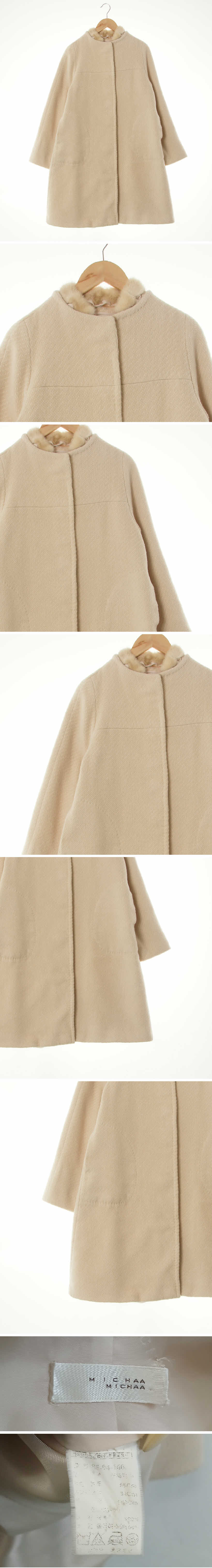 미샤 사선트윌롱코트 미샤 아이보리 울 사선트윌롱코트