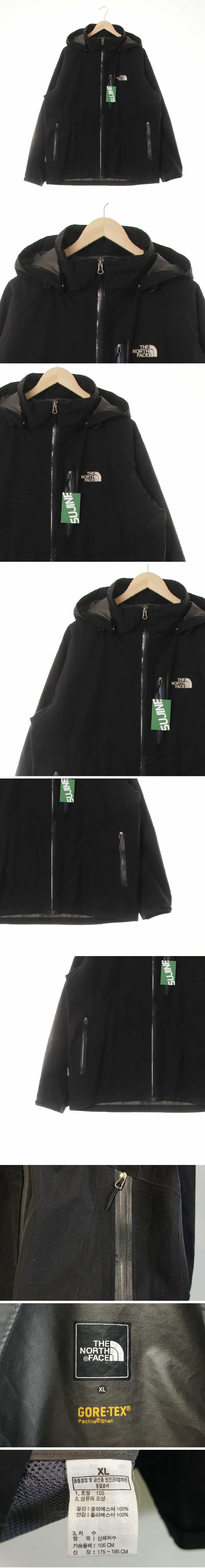 노스페이스 프론트백로고후드방풍자켓 노스페이스 블랙 고어텍스 프론트백로고후드방풍자켓
