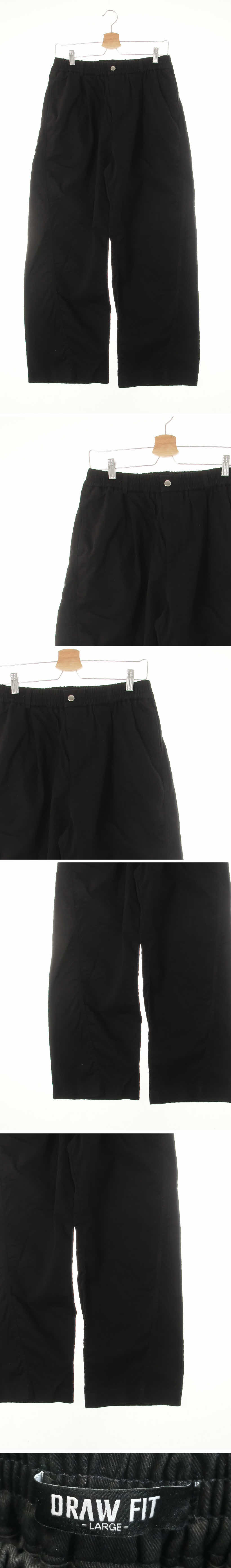 Drawfit 핀턱릴렉스팬츠 Drawfit 블랙 면혼방 핀턱릴렉스팬츠