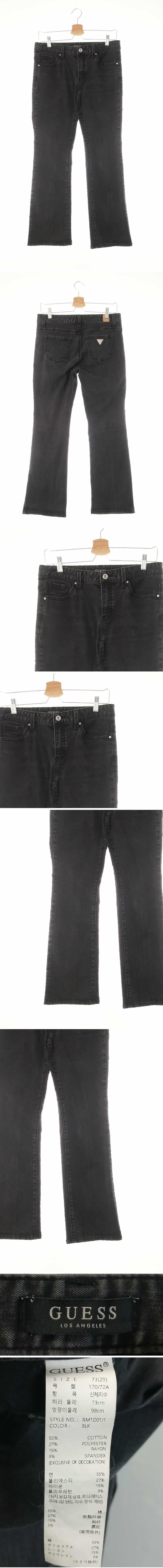 Guess 부츠컷워시드진 Guess 다크그레이 데님 부츠컷워시드진